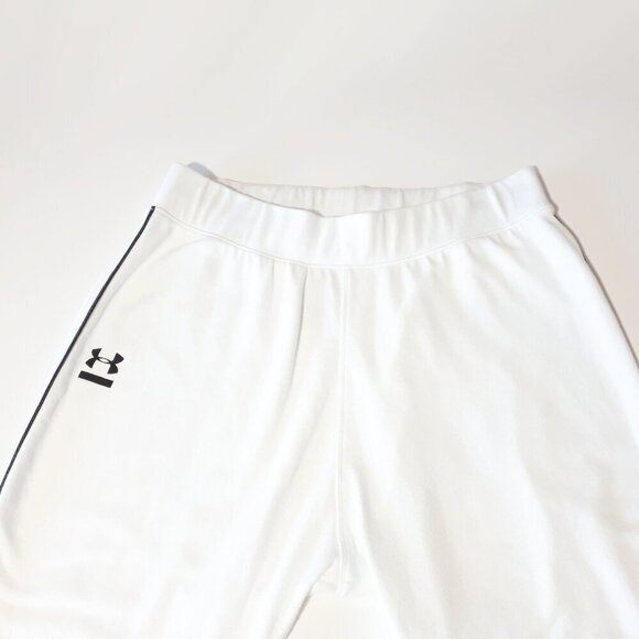 EUC Under Armour white joggers with black silver piping detail, M - Picture 2 of 9